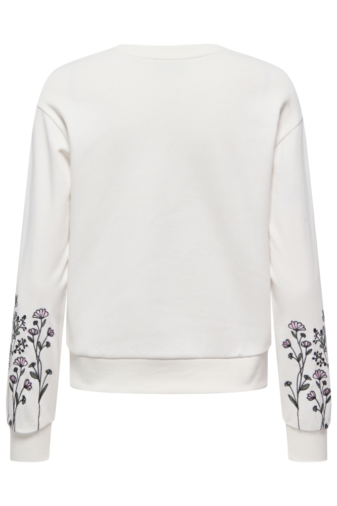 Jacqueline de Yong witte dames sweater | Achteraanzicht