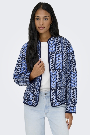 Jacqueline de Yong JDYMASON L/S QUILTED SHACKET WVN 15369672 Cashmere Blue/BLUE/TAPIOCA