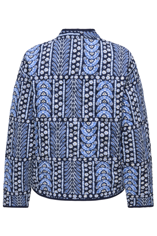 Jacqueline de Yong blauwe dames vest | Achteraanzicht