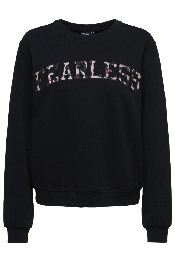Only zwarte dames sweater | Vooraanzicht