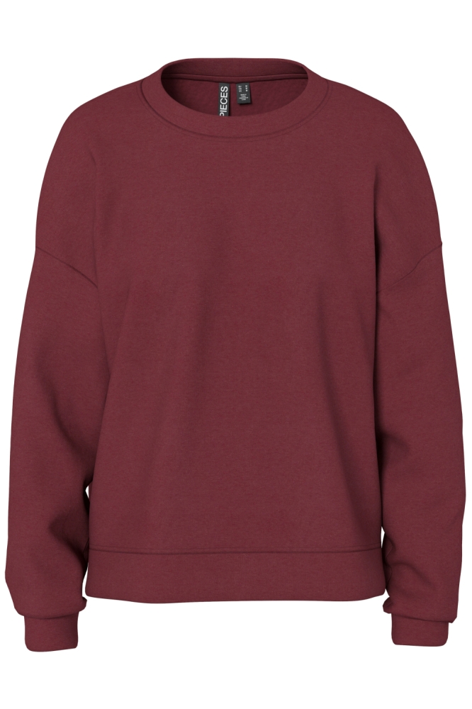 Pieces bordeaux dames sweater | Vooraanzicht