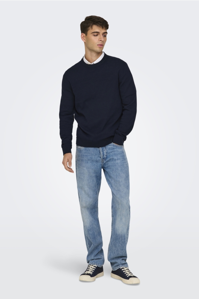 Only & Sons blauwe heren trui | Model