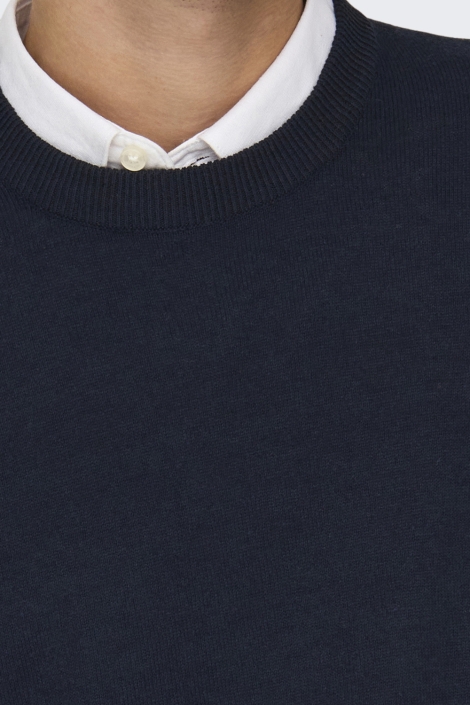 Only & Sons blauwe heren trui | Close up