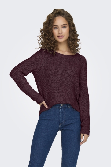 Only ONLGEENA XO L/S PULLOVER KNT NOOS 15113356 CABERNET