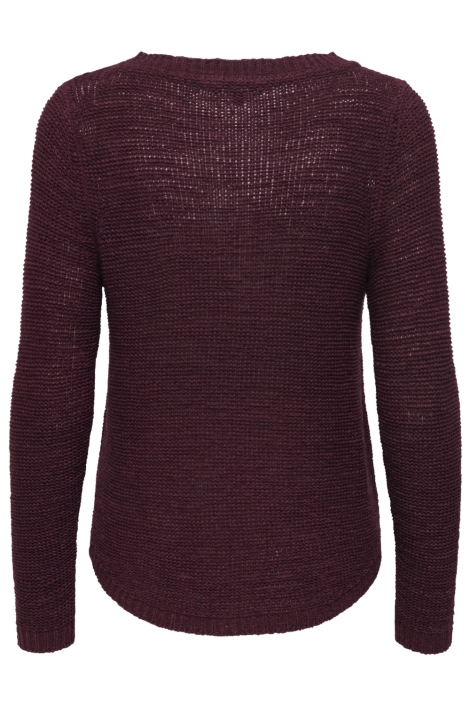 Only bordeaux dames trui | Achteraanzicht