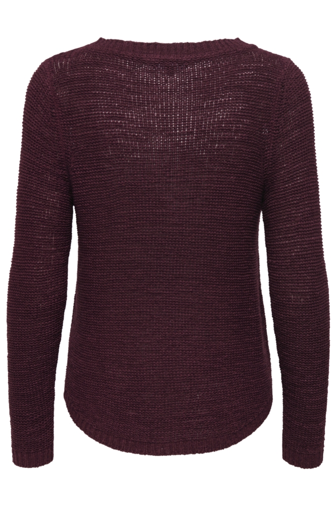 Only bordeaux dames trui | Achteraanzicht