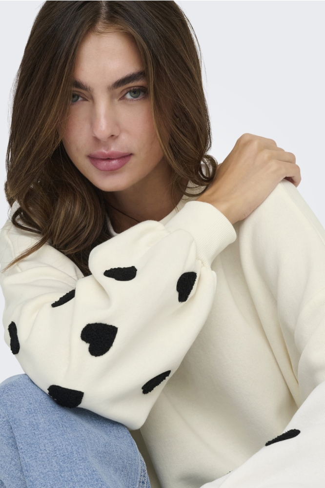 Only witte dames sweater | Close up