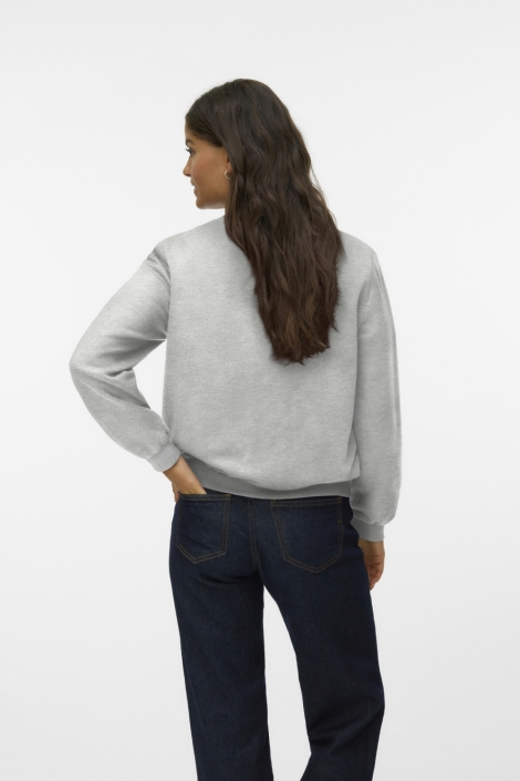 Vero Moda grijze dames jas | Model achteraanzicht