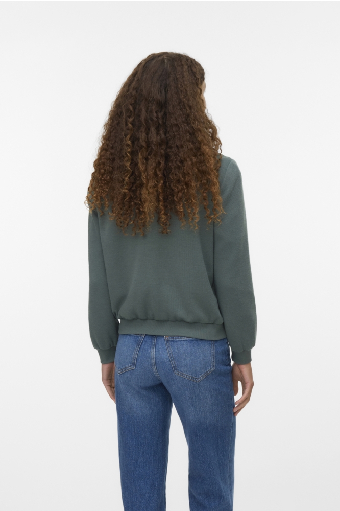 Vero Moda groene dames jas | Model achteraanzicht