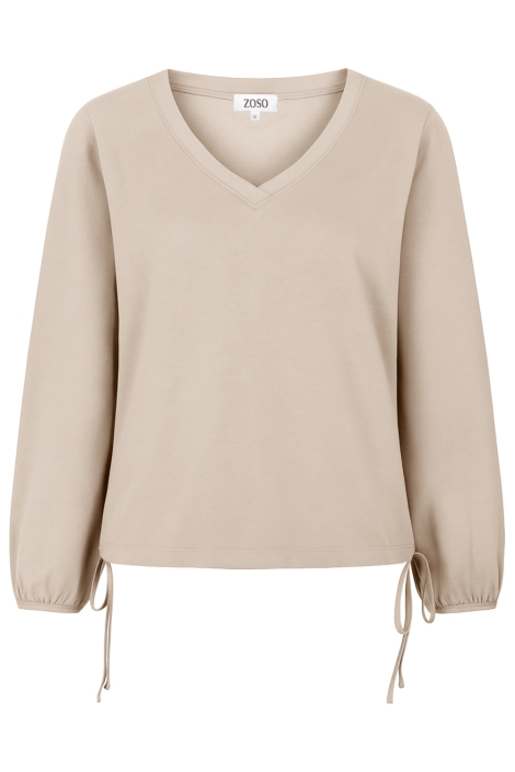 Zoso beige dames sweater | Vooraanzicht