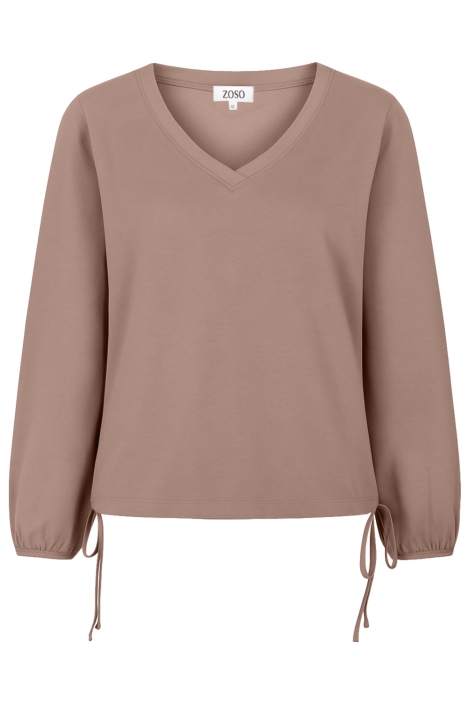 Zoso camel dames sweater | Vooraanzicht
