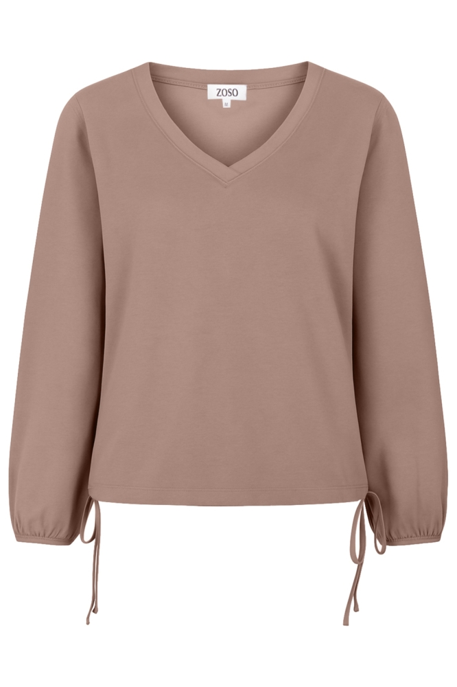 Zoso camel dames sweater | Vooraanzicht