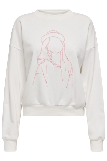 Only Trui ONLODESSA L/S O-NECK BOX UB SWT 15353259 CLOUD DANCER/W. LADY