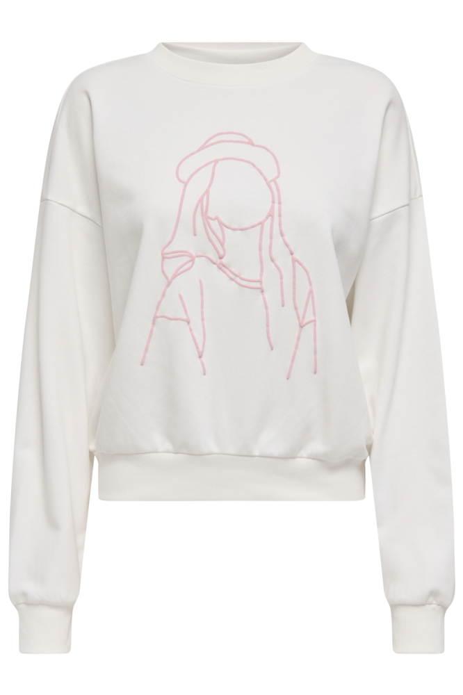 Only witte dames sweater | Vooraanzicht