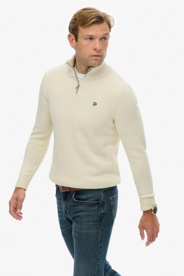 Superdry Trui COTTON HALF ZIP KNIT M6110706A 22C CREAM