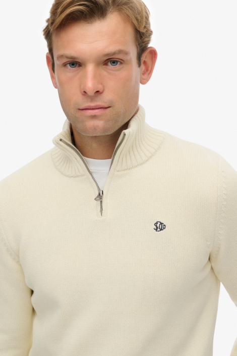 Superdry beige heren trui | Close up