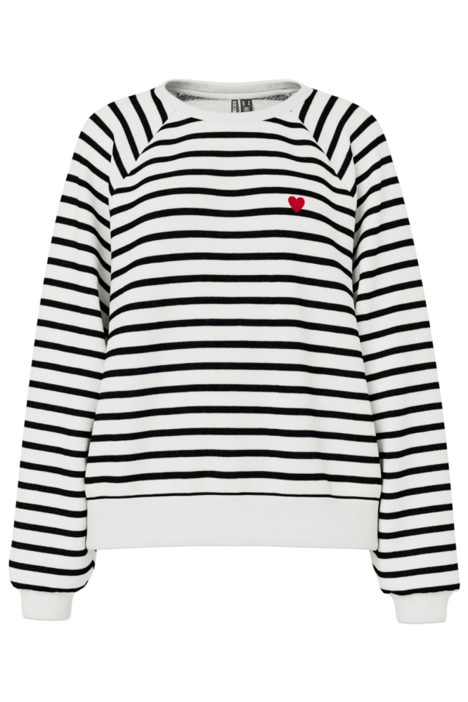 Pieces witte dames sweater | Vooraanzicht