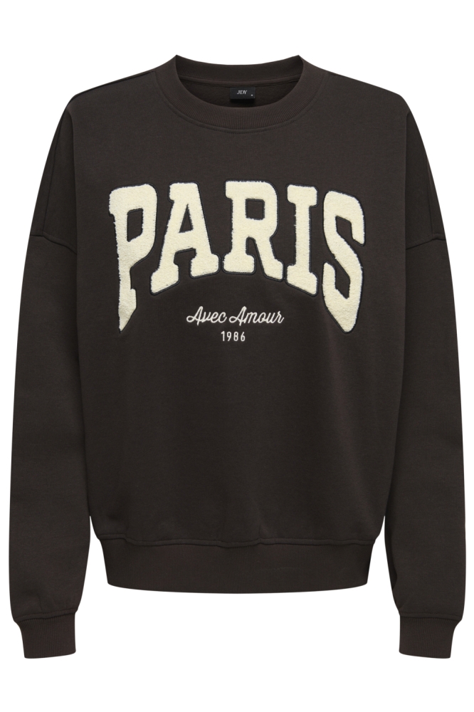 Jacqueline de Yong bruine dames sweater | Vooraanzicht