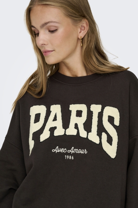 Jacqueline de Yong bruine dames sweater | Close up