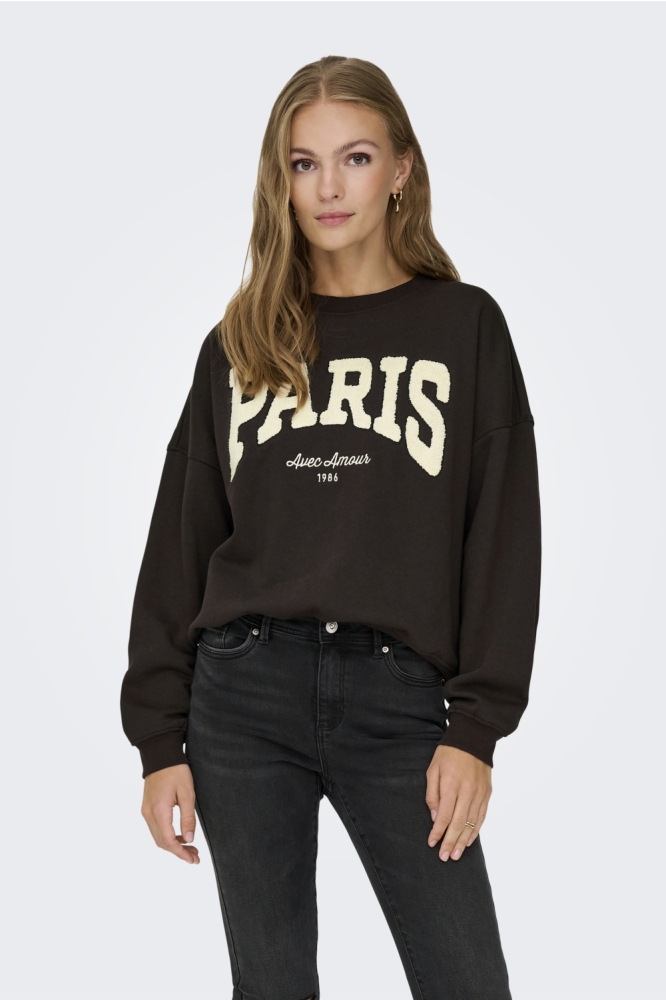 Jacqueline de Yong bruine dames sweater | Model