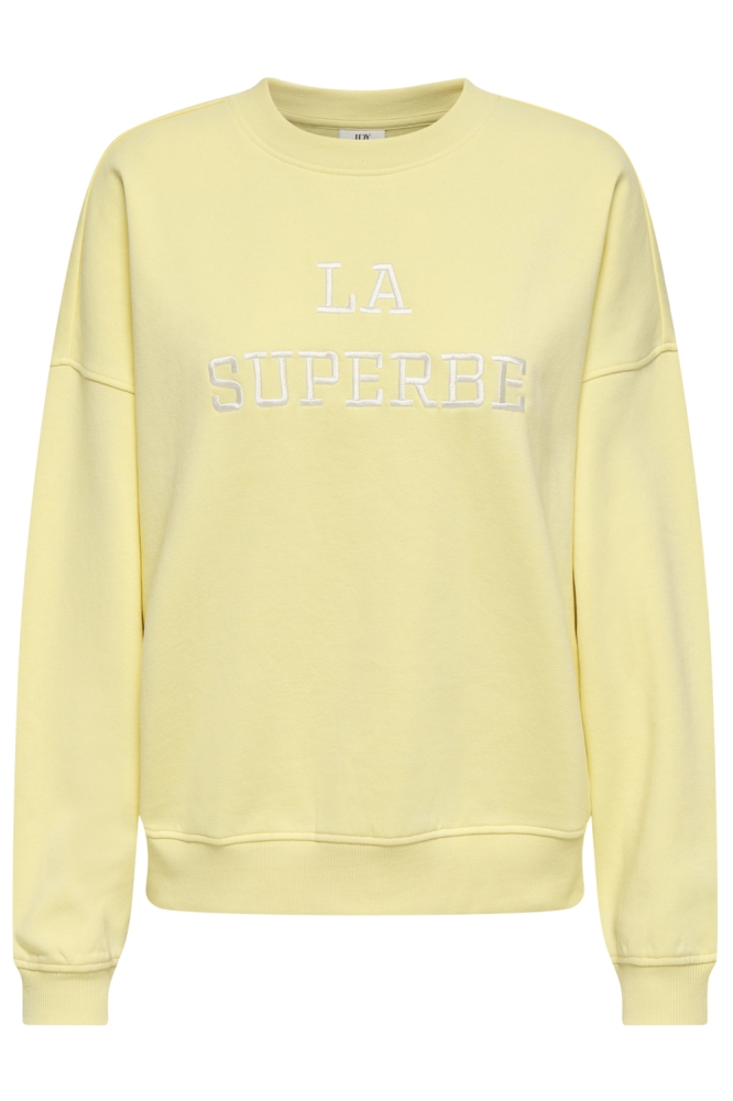 Jacqueline de Yong gele dames sweater | Vooraanzicht