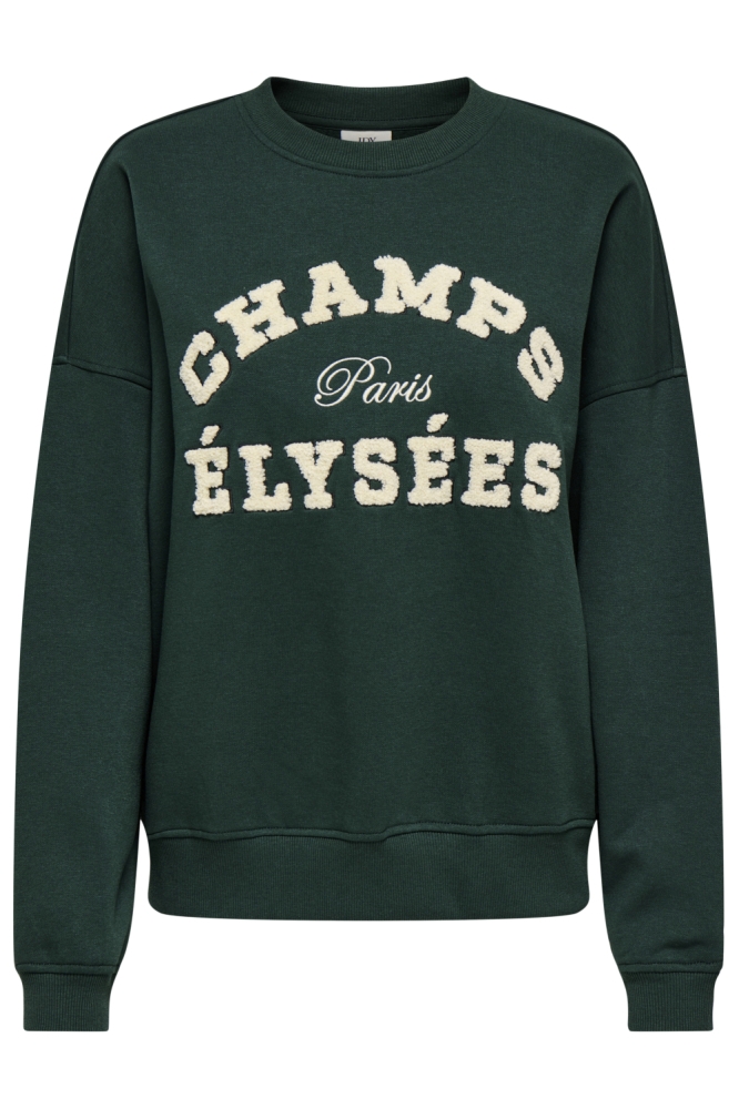 Jacqueline de Yong groene dames sweater | Vooraanzicht