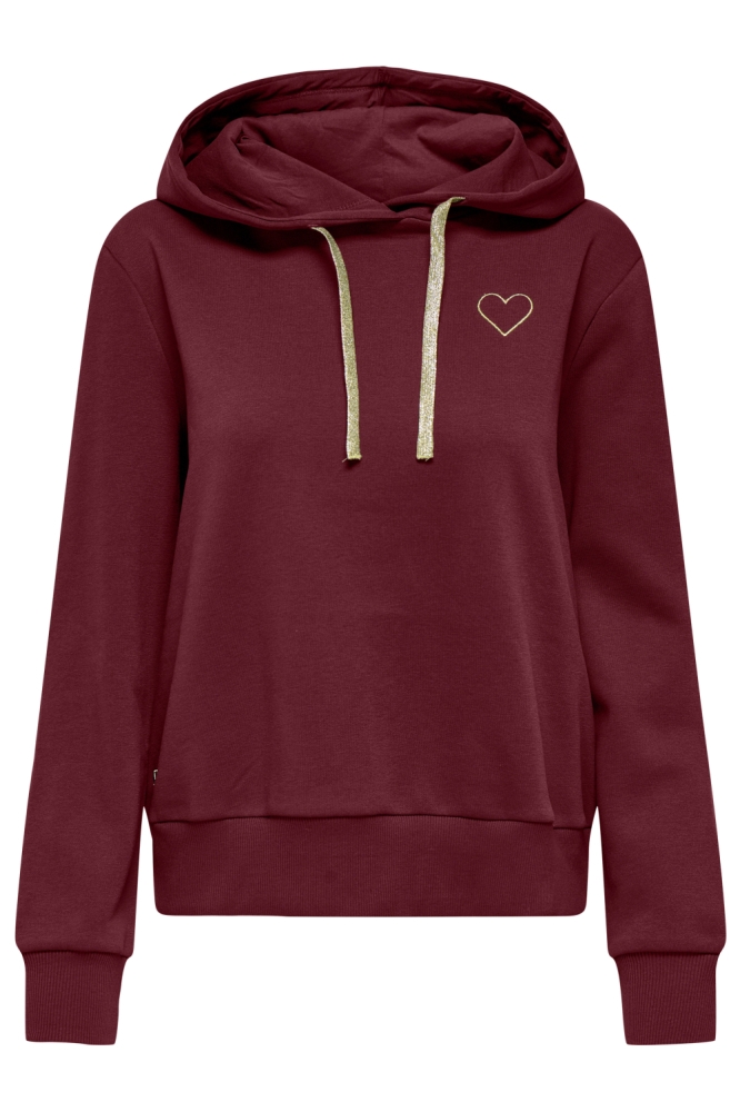 Only bordeaux dames sweater | Vooraanzicht