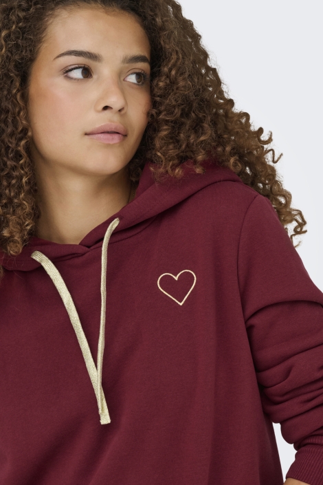 Only bordeaux dames sweater | Close up