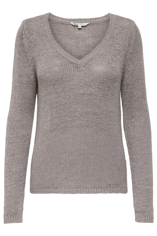 Only grijze dames trui | Vooraanzicht
