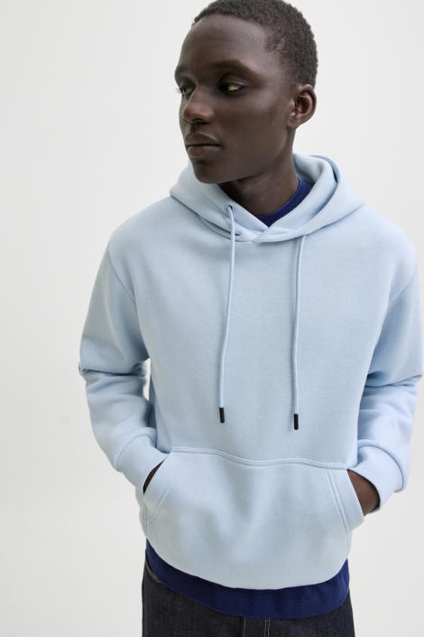 Jack & Jones blauwe heren sweater | Model vooraanzicht