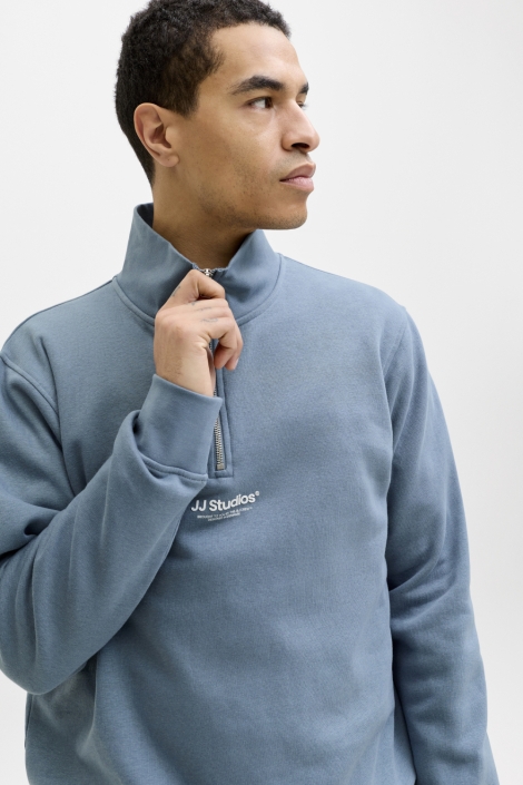 Jack & Jones blauwe heren sweater | Close up