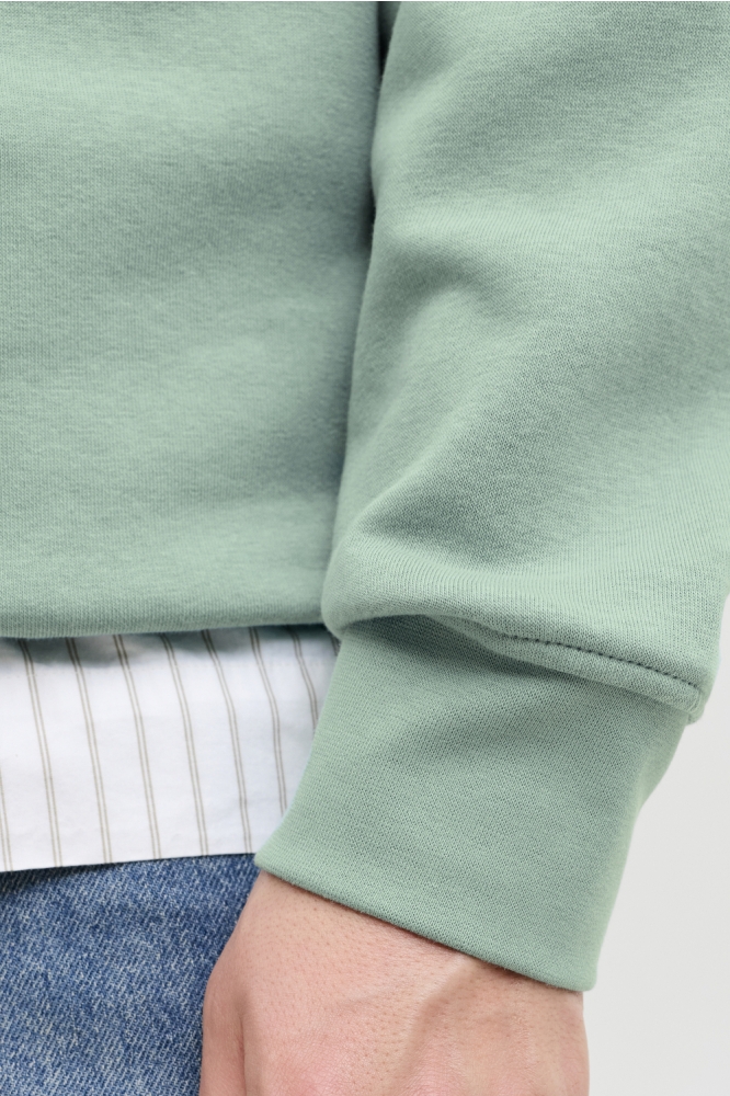 Jack & Jones groene heren sweater | Close up