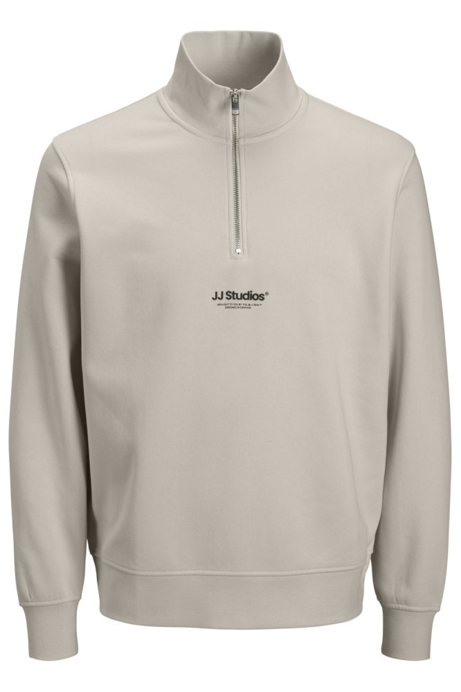 Jack & Jones beige heren sweater | Vooraanzicht