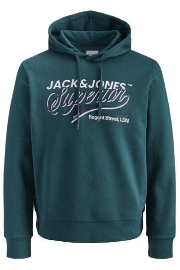 Jack & Jones JJELOGO SWEAT HOOD 2 COL 25/26 NOOS 12279649 ATLANTIC DEEP