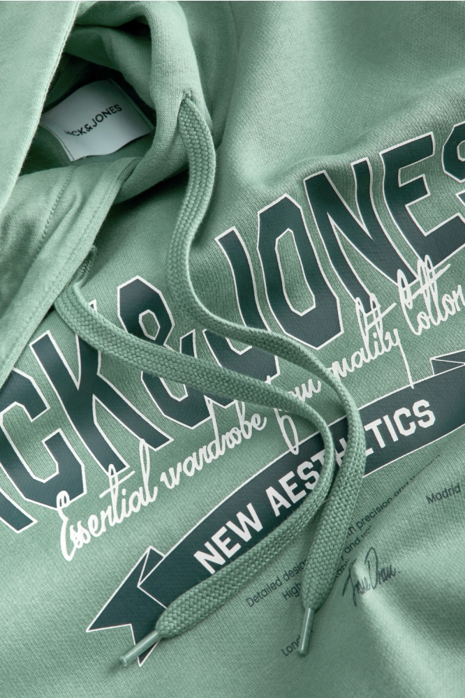 Jack & Jones groene heren sweater | Close up