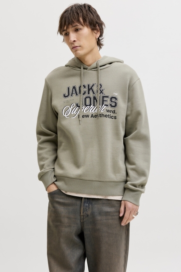 Jack & Jones jjelogo sweat hood 2 col 25/26 noos Groen