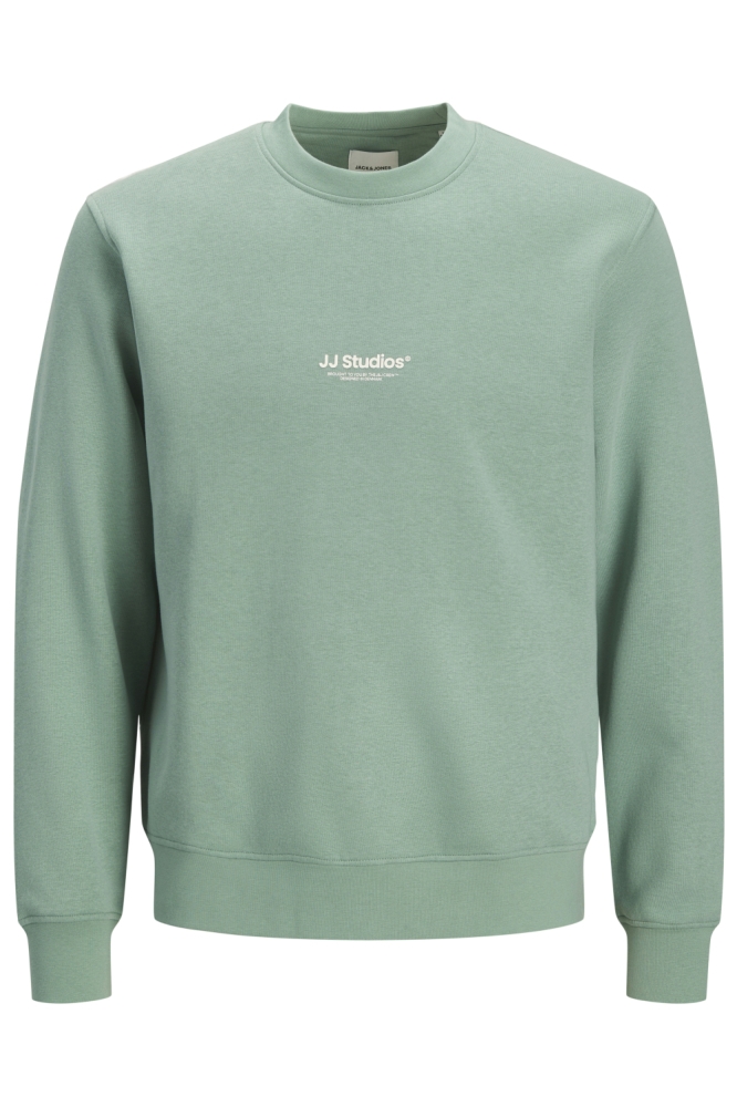 Jack & Jones groene heren sweater | Vooraanzicht