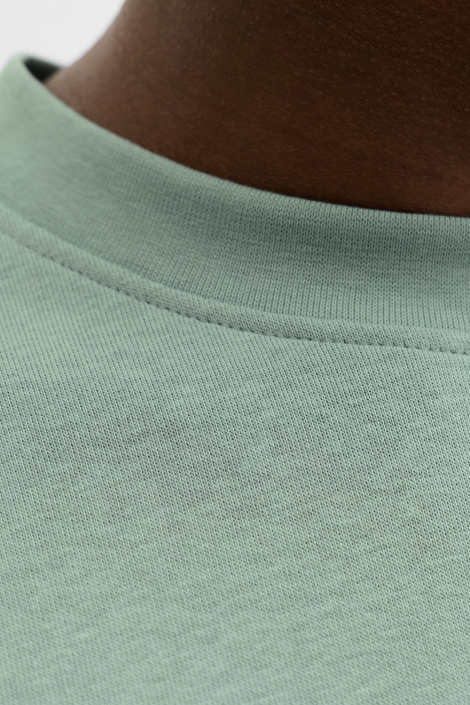 Jack & Jones groene heren sweater | Close up