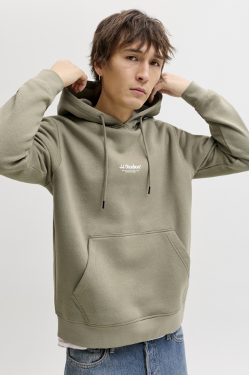 Jack & Jones JJESOHO SWEAT HOOD NOOS 12278789 VETIVER