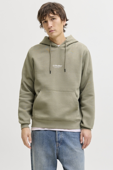 Jack & Jones groene heren sweater | Model vooraanzicht