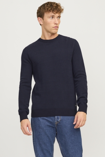 Jack & Jones Trui JJEGLOBE KNIT CREW NECK NOOS 12258139 Mood Indigo