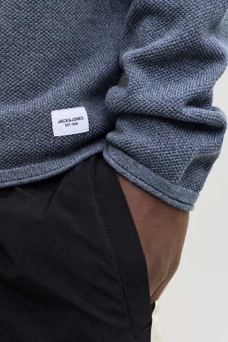 Jack & Jones blauwe heren sweater | Close up