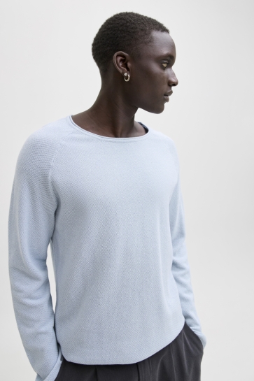 Jack & Jones Trui JJEHILL KNIT CREW NECK NOOS 12157321 CELESTIAN BLUE