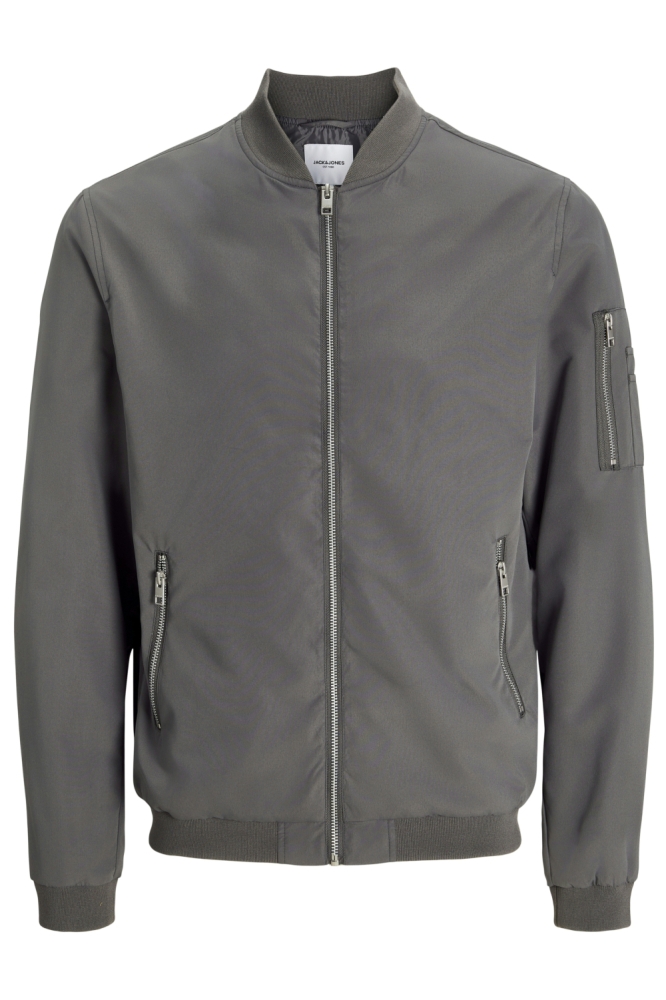 Jack & Jones grijze heren jas | Vooraanzicht