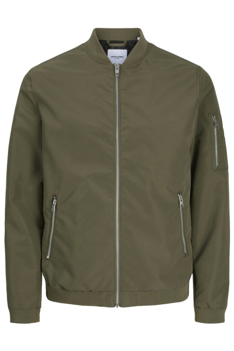 Jack & Jones groene heren jas | Vooraanzicht