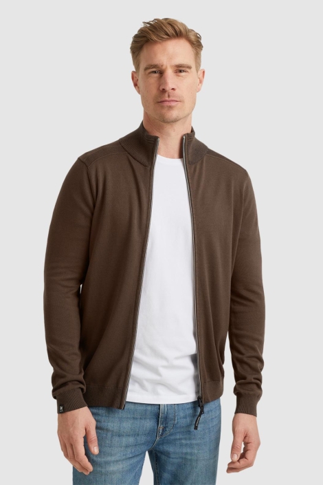 Vanguard bruine heren vest | Model vooraanzicht