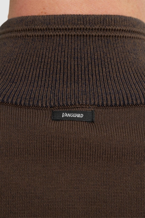 Vanguard bruine heren vest | Close up