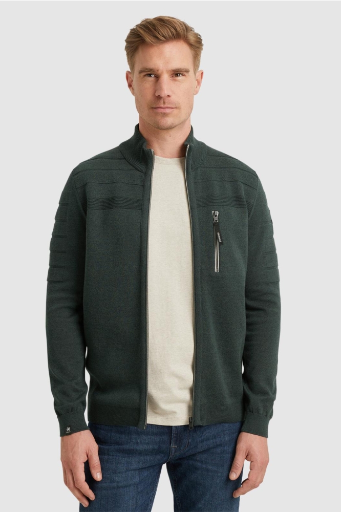 Vanguard groene heren vest | Model vooraanzicht