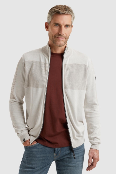 Vanguard beige heren vest | Model vooraanzicht