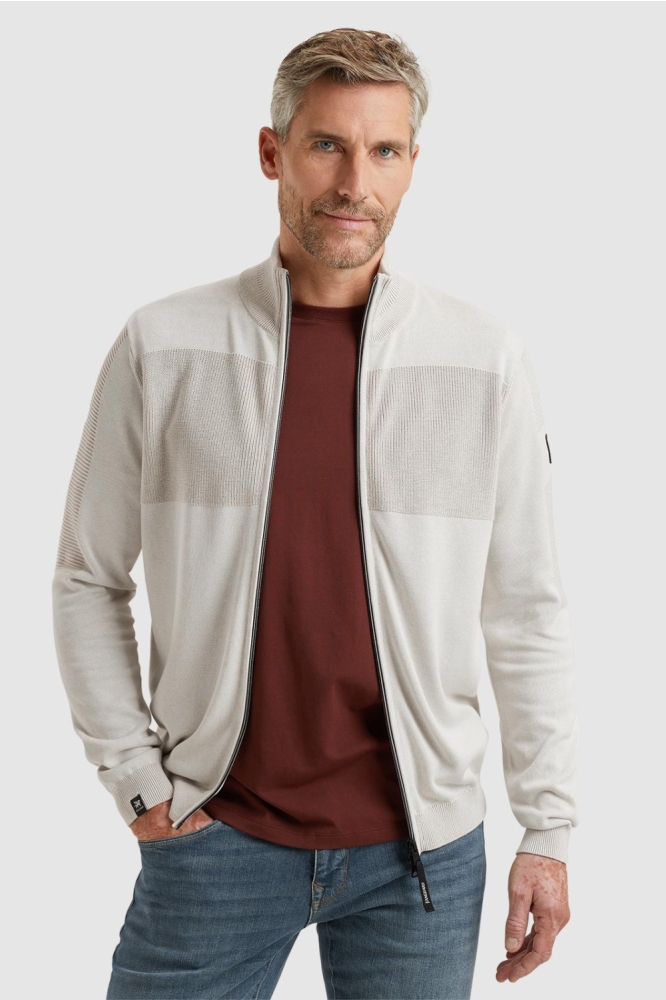 Vanguard beige heren vest | Model vooraanzicht